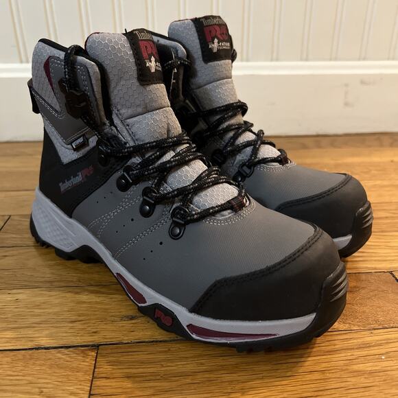 Timberland Switchback Women's 6M Composite Safety Toe Waterproof Gray Boot A2MGD - Picture 1 of 8